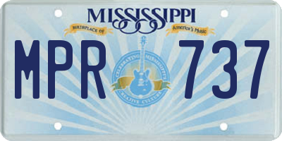MS license plate MPR737