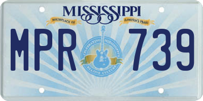 MS license plate MPR739