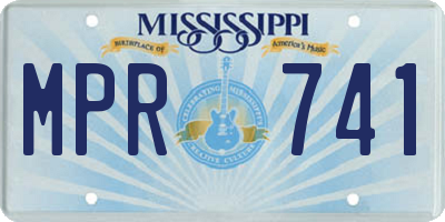 MS license plate MPR741
