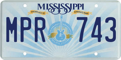 MS license plate MPR743
