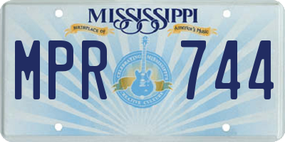 MS license plate MPR744