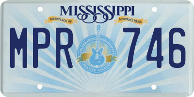 MS license plate MPR746