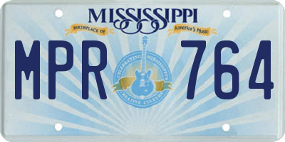 MS license plate MPR764
