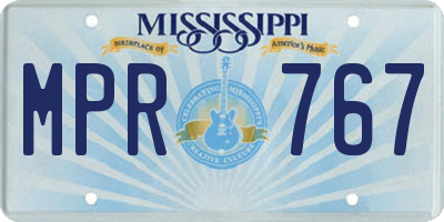 MS license plate MPR767
