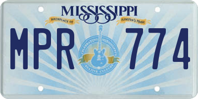 MS license plate MPR774