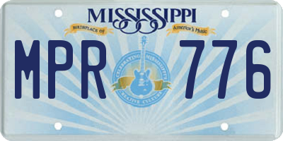MS license plate MPR776