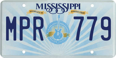 MS license plate MPR779