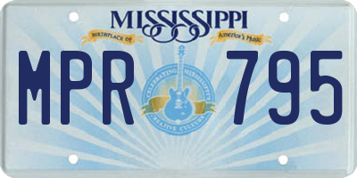 MS license plate MPR795