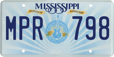 MS license plate MPR798