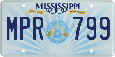 MS license plate MPR799