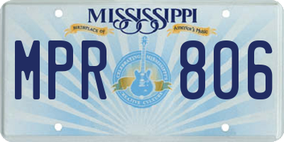 MS license plate MPR806