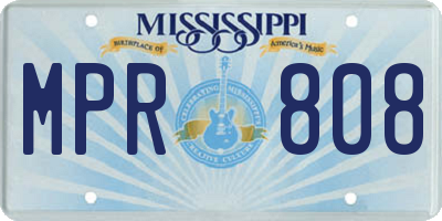 MS license plate MPR808