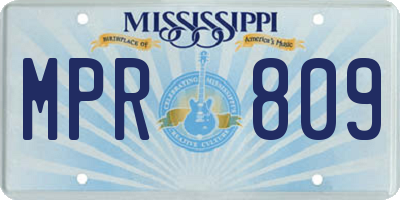 MS license plate MPR809