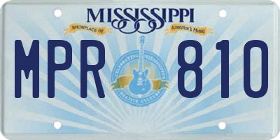 MS license plate MPR810