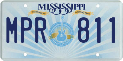 MS license plate MPR811
