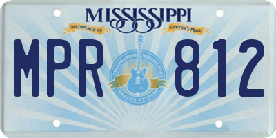 MS license plate MPR812