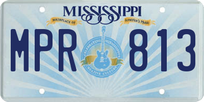 MS license plate MPR813
