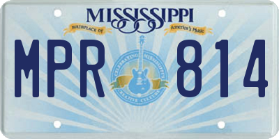 MS license plate MPR814