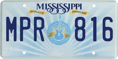 MS license plate MPR816