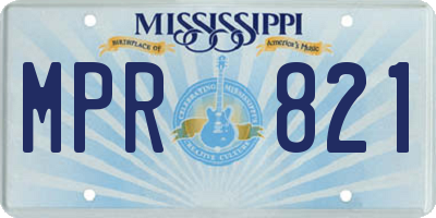 MS license plate MPR821