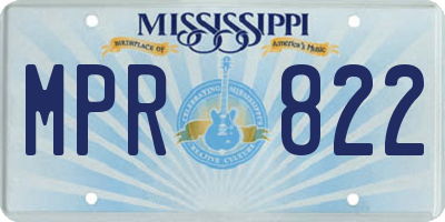 MS license plate MPR822