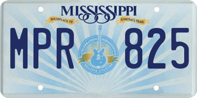 MS license plate MPR825