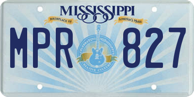 MS license plate MPR827