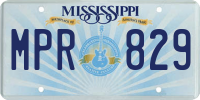 MS license plate MPR829