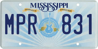 MS license plate MPR831