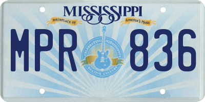 MS license plate MPR836