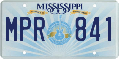MS license plate MPR841