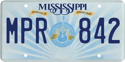 MS license plate MPR842