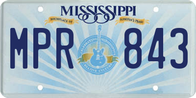 MS license plate MPR843