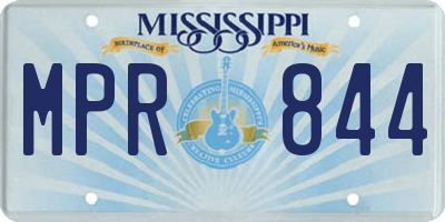 MS license plate MPR844