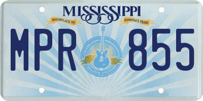 MS license plate MPR855