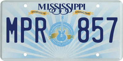 MS license plate MPR857