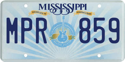 MS license plate MPR859