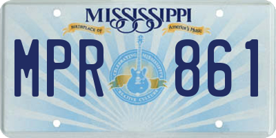 MS license plate MPR861