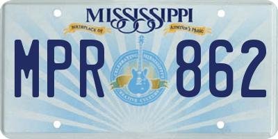 MS license plate MPR862