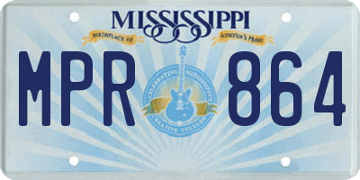 MS license plate MPR864
