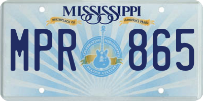 MS license plate MPR865
