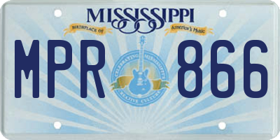 MS license plate MPR866