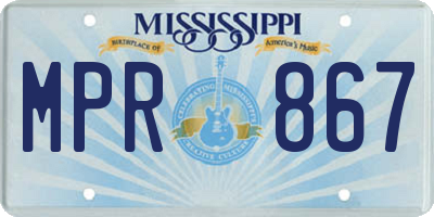 MS license plate MPR867