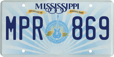 MS license plate MPR869