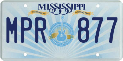 MS license plate MPR877