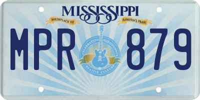 MS license plate MPR879