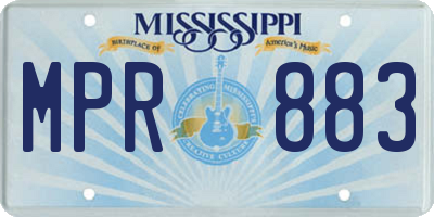 MS license plate MPR883
