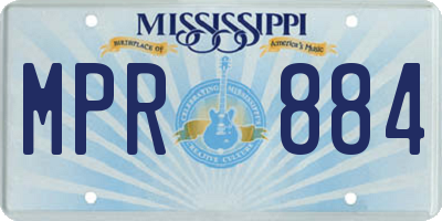 MS license plate MPR884