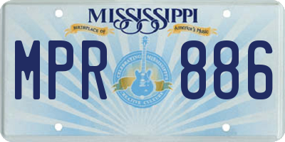 MS license plate MPR886