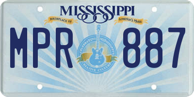 MS license plate MPR887